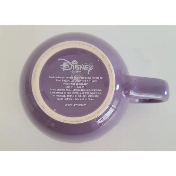 Disney Ariel Little Mermaid Coffee Cup Mug 24 oz Ceramic Teal Blue Purple - Picture 5 of 6